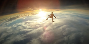 GoPro cameras used to film skydiving action.